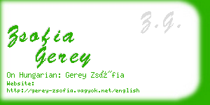zsofia gerey business card